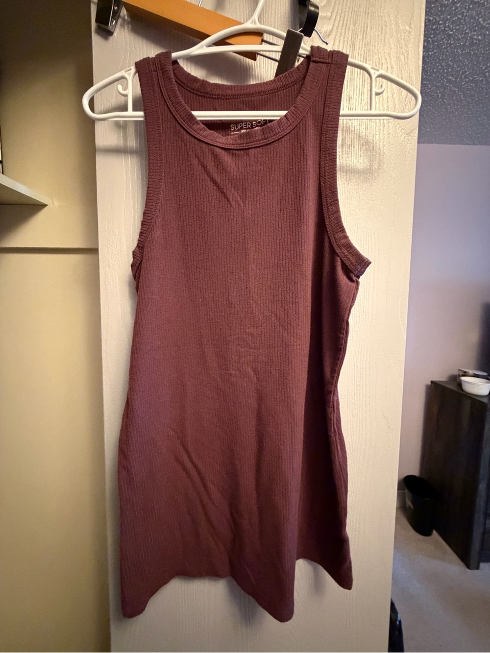 torrid Plum Ribbed Tank Dress in Deep Berry